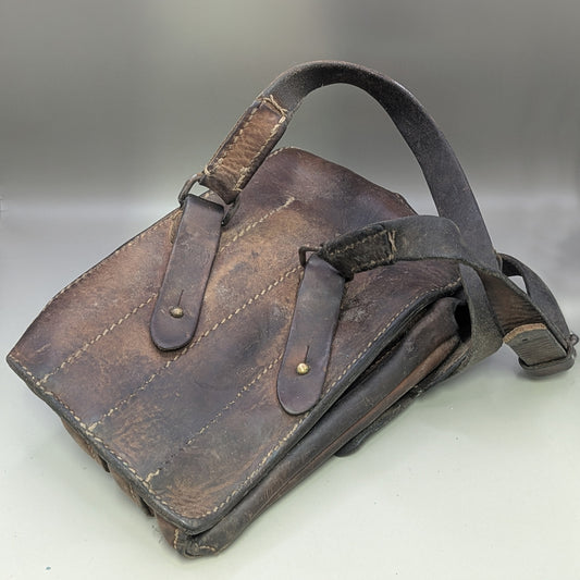 Original Leather Magazine Pouch (With Strap, No Oiler) – Vintage Surplus for Sci-Fi Costumes, Mud3
