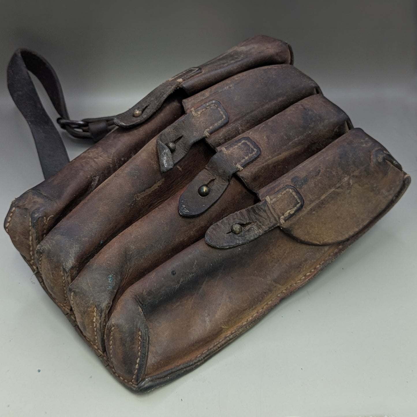 Original Leather Magazine Pouch (With Strap, No Oiler) – Vintage Surplus for Sci-Fi Costumes, Mud3