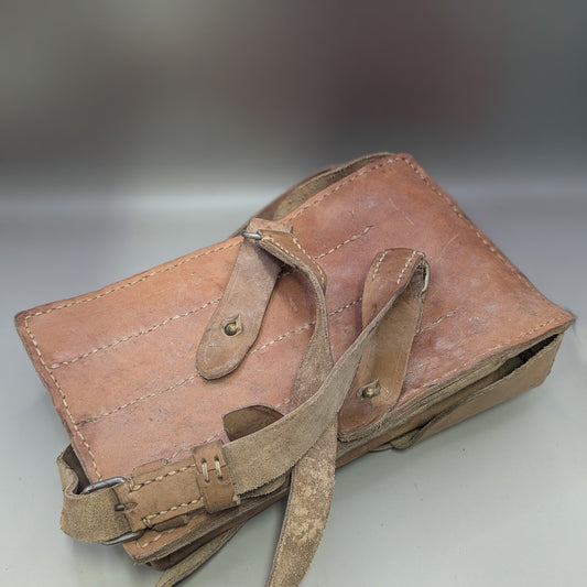 Original Leather Magazine Pouch (With Strap, No Oiler) – Vintage Surplus for Sci-Fi Costumes, Mud 2