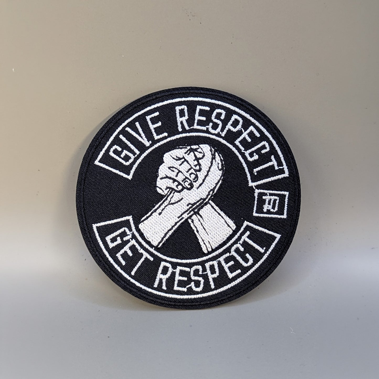 Give Respect – Get Respect Patch (Round, Rubber Backed)