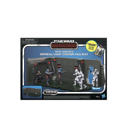 Star Wars: The Mandalorian Vintage Collection Moff Gideon's Imperial Light Cruiser Hallway mit Mandalorian Privateer Actionfigur 10 cm