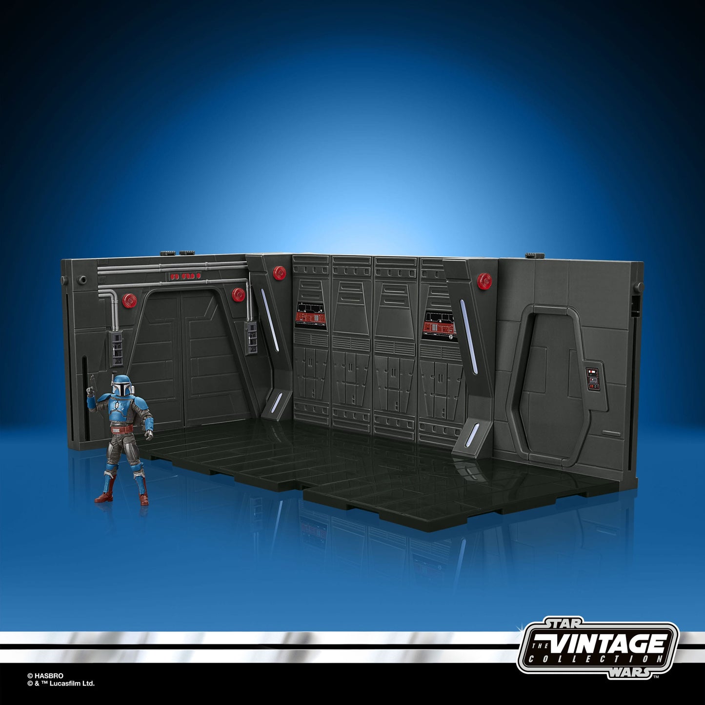 Star Wars: The Mandalorian Vintage Collection Moff Gideon's Imperial Light Cruiser Hallway mit Mandalorian Privateer Actionfigur 10 cm
